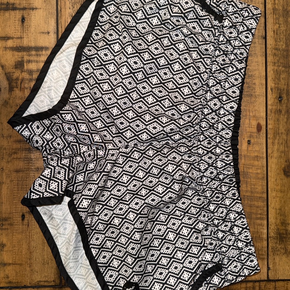 Hurley Black and White Athletic Shorts